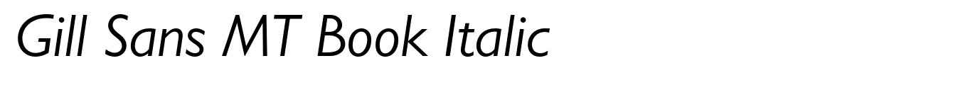 Gill Sans MT Book Italic image